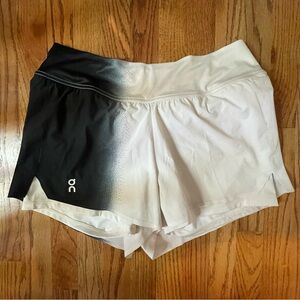On Running Black and White Tennis Shorts